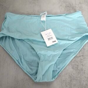 New Andie Swim High Waist Bottom blue Cablu Womens Size Large AB387 1646-15